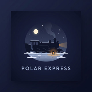 The Polar Express — Snowy Midnight Platform