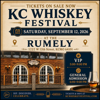 Don't miss this years Kansas City Whiskey Festival on Saturday, September 12th, 2026