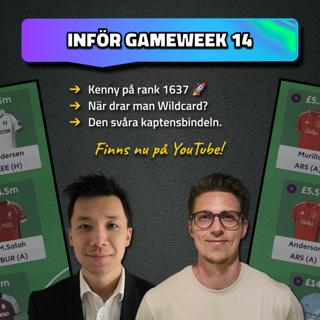 22. 🌍 OR 1637 | Inför Gameweek 14 | Fantasy Premier League 25/26