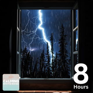 Cozy Cabin Thunderstorm (8 Hours) | Heavy Rain & Crackling Fire for Sleeping