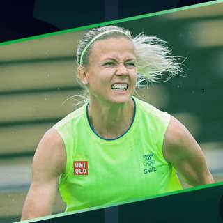 Hanna Glas i tidernas bästa landskamp