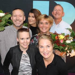 Lotta Bouvin-Sundberg, Pelle Sundberg, Erik Helmerson och Amanda Björkman!