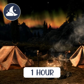 Skyrim Night Ambience: Campfire, Wind & Crickets for Sleep & Relaxation