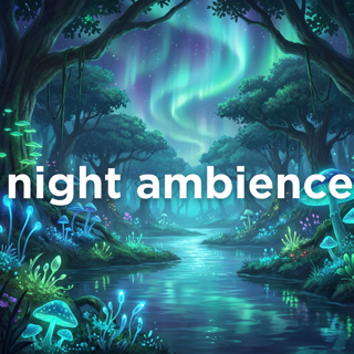 Night Ambience Sleep Sounds Black Screen, Crickets, Frogs, Owls, Lake, Nature Sounds at Night for Sleep (2 Hours, Loopable)