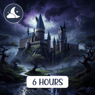 Relaxing Hogwarts Castle Thunderstorm Walk: Ambient Rain Sounds for Sleep and Meditation