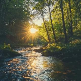 River Ambience | Serene Nature River Sounds for Sleep and Relax | 6 Hours
