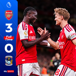 Arsenal get off to dominant start against newly promoted Coventry