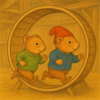 På krybbekanten: hamsterhjulet