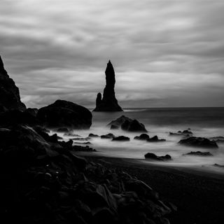 Reynisfjara Black Pebble Beach Waves - 10 Hours Sleep Sound