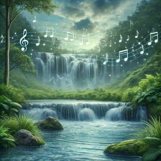 😴💧🎵 MELODY Soft and Relaxing WATERFALL for Peaceful and Healthy SLEEP