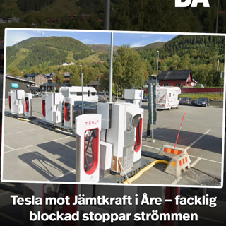 Tesla mot Jämtkraft i Åre – facklig blockad stoppar strömmen