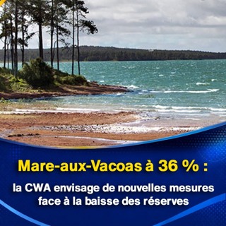 Mare-aux-Vacoas à 36 % : la CWA envisage de nouvelles mesures face à la baisse des réserves
