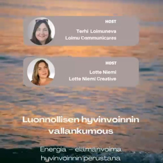 Energia– elämänvoima hyvinvoinnin perustana
