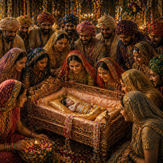 13. Residents of Gokul celebrates