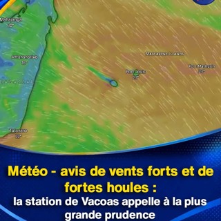 Météo - avis de vents forts et de fortes houles : la station de Vacoas appelle à la plus grande prudence