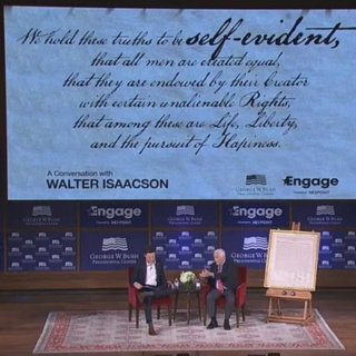 The George W. Bush Presidential Center hosts a discussion on "the greatest sentence ever written."