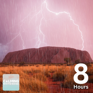 Strong Rain with Rolling Thunder White Noise (8 Hours) | Soothing Relaxation