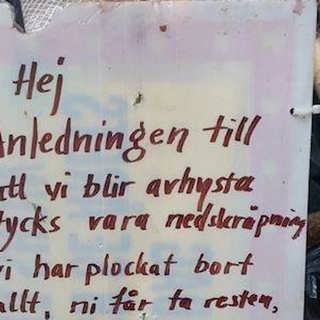 Lägret i Skarpnäck finns ej mer