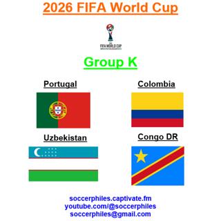2026 FIFA World Cup - Group K – Portugal, Colombia, Uzbekistan, Congo DR