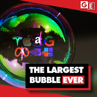 Huge bubbles in AI & US stock market grow, while real economy is in recession