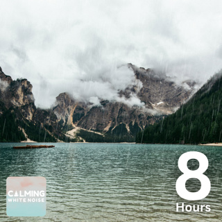 Lite Rain near Lake Sound (8 Hours) | Small Waves Crashing with Rain Sounds for Study or Relaxation