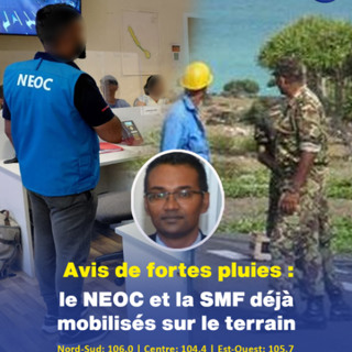 Fortes pluies à Maurice : le NEOC en alerte, premières interventions déjà menées