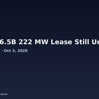 Fermi: $6.5B 222 MW Lease Still Unclosed - CRE AI Briefing, Oct 3, 2026