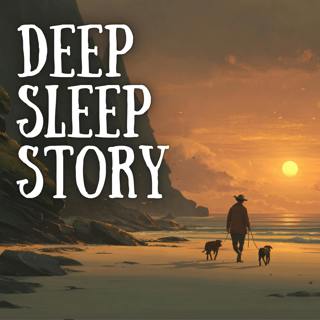 A Sunset Beach Walk with My Dogs | Sleep Story with Ocean Waves