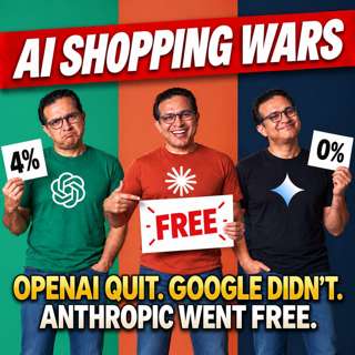 AI Shopping Wars. Why OpenAI Quit. Google Didn't and Anthropic Went Free.