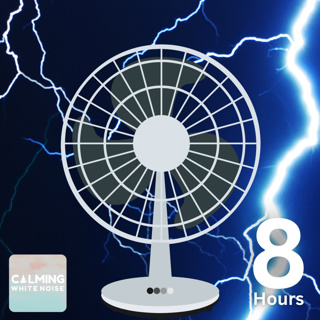 Fan Noise + Thunderstorm Sounds (8 Hours) | Beat insomnia with White Noise