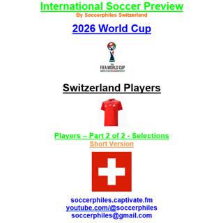 2026 FIFA World Cup – Switzerland Players Short Version – Part 2 of 2