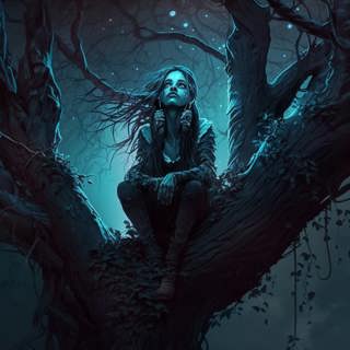 There's a lady sitting in the tree across the street from my house. There's something very wrong with her.