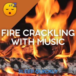 😴🔥🎵 FIRE Crackling Sound with Soothing MUSIC