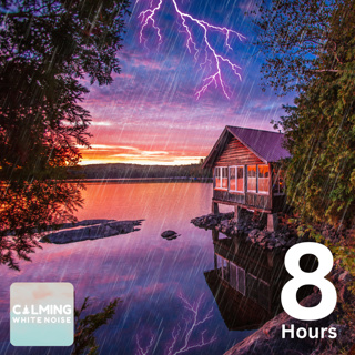 Thunderstorm in Cozy Cabin (8 Hours) | Relaxing Fireplace Burning with Rain and Thunder Sounds