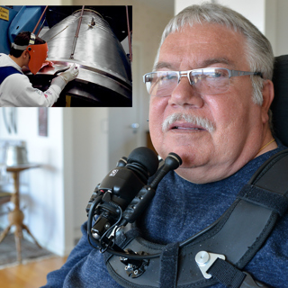 Många år i giftig svetsrök gjorde Jens Sahlin ms-förlamad - nu kämpar han för andras rätt till rätt