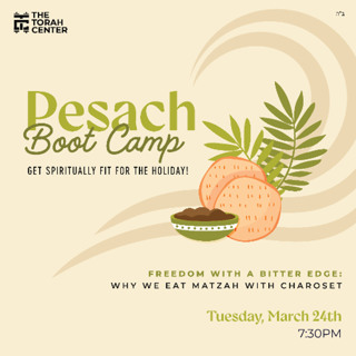 Torah Studies 5786 - 23 - Pesach Boot Camp: Freedom with a Bitter Edge | Rabbi Ari Sollish
