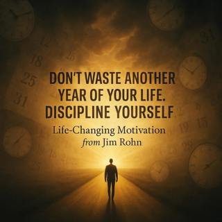 DON'T WASTE ANOTHER YEAR OF YOUR LIFE. DISCIPLINE YOURSELF - Life-Changing Motivation from Jim Rohn