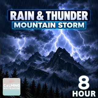 Mountain Rain and Thunder for Sleep | 8 Hour Storm Sounds