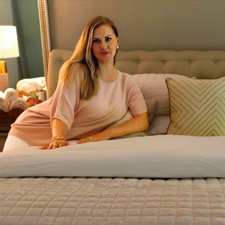 ASMR layering a luxurious guest bed