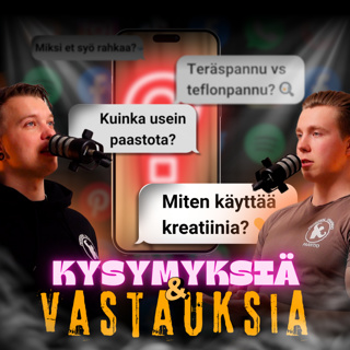 #62: QA6: Treeniohjelma? Myrkkykemikaalit paistinpannuissa? Kreatiini? Uniongelmat? Pylly nousee penkatessa? Chia-siemenet? Pätkäpaasto aloittelijana?