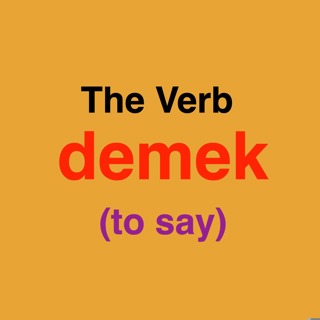 The verb "demek" (to say) in Turkish