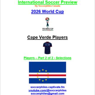 2026 FIFA World Cup – Cape Verde Players – Part 2 of 2