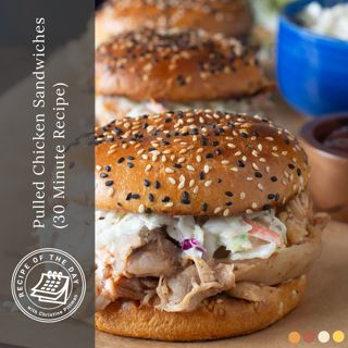 Pulled Chicken Sandwiches (30 Minute Recipe)