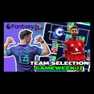 FPL TEAM SELECTION GAMEWEEK 12 💪🔥|GABRIEL OUT & BRUNO CAPTAIN🤔💭| Fantasy Premier League Tips 2025/26