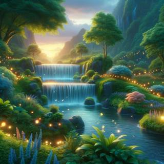 😴💧🎵 FALL ASLEEP Naturally with the Sound of a WATERFALL and Soft MUSIC