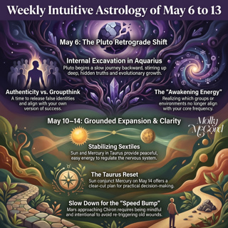 Weekly Intuitive Astrology of May 6 to 13 ~ Pluto stations retrograde, Calmer Taurus and Cancer Aspects