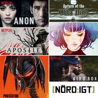 241. Den med Return of the Obra Dinn, Gris, Bird Box, Anon, Apostle och The Predator