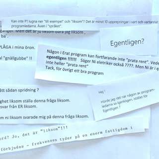 Jag säger liksom oftast ejenkligen