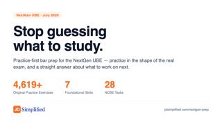 The Bar Exam Now Scores How You Apply the Law. JD Simplified Launches NextGen Prep — Practice-First Bar Prep for the NextGen Era.