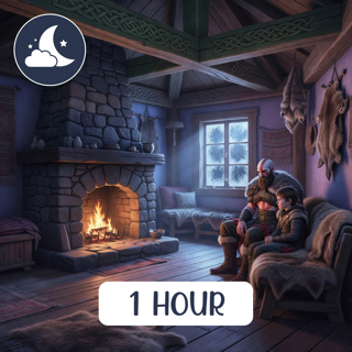 God of War Ragnarök Fireplace Ambience with Kratos & Atreus | 1 Hour Relaxing Sleep Sounds